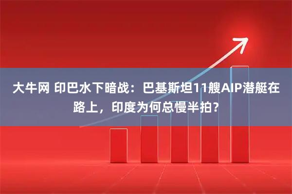 大牛网 印巴水下暗战：巴基斯坦11艘AIP潜艇在路上，印度为何总慢半拍？